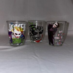 Heath Ledgers Joker ShotGlass Set of 3